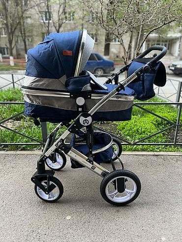 детский костюм адидас: Коляска, Avery, цвет - Голубой, Б/у, Бесплатная доставка — 1