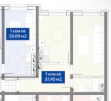 1 комната, 37 м², 5 этаж