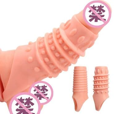 "LoveGoods": Насадка на член, ребристая, для увеличения, без головки, 2 вида