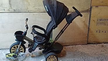 Балдар самокаттары: Детский трехколесный велосипед-коляска HAFULONG - Конструкция 2‑в‑1 — 7