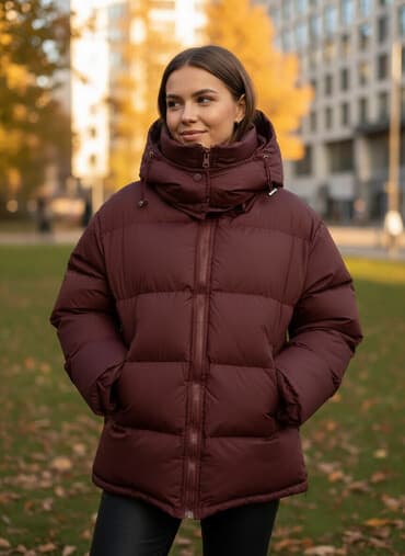 недавно: Пуховик, Короткая модель, С капюшоном, L — 1