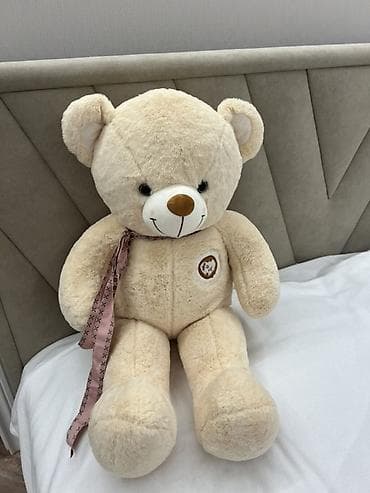 Ширмы, перегородки: Плюшевый мишка большого размера - Цвет: молочный/кремовый - Материал — 1