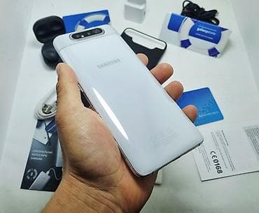psp 2000: Samsung Galaxy A80, Б/у, 256 ГБ, цвет - Белый, 1 SIM, 2 SIM, eSIM — 8