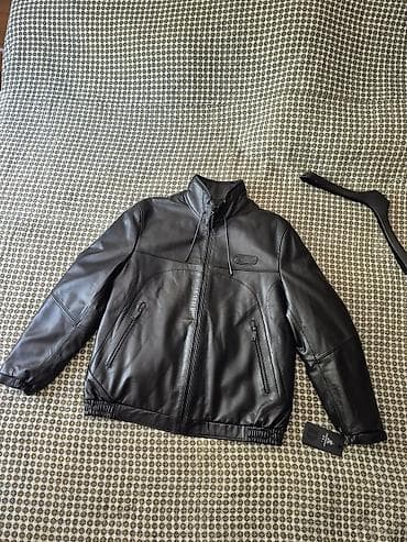 гусиный: Кожаная куртка, Классическая модель, Натуральная кожа, С утеплителем, 5XL — 2