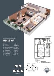 беш кунгой дом участок: 1 комната, 50 м², Элитка, 2 этаж, ПСО (под самоотделку) — 7