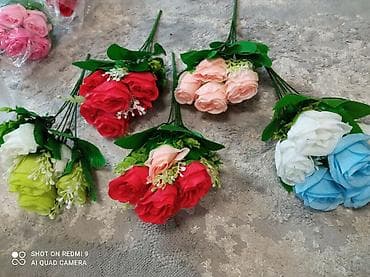 deco mesh: Искусственные букетики роз - Тип: декоративные искусственные цветы — 5