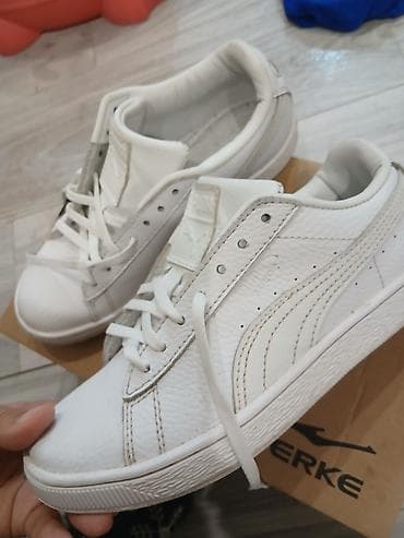 Мужская обувь: Белые низкие кеды из фактурной кожи (кожа/зернистая), классический — 1