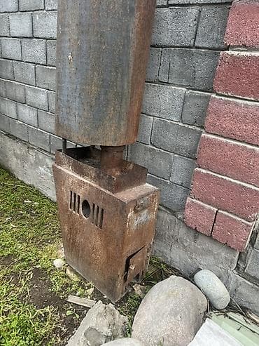 баня деревяный: Самодельная дровяная печь с выносным вертикальным — 2