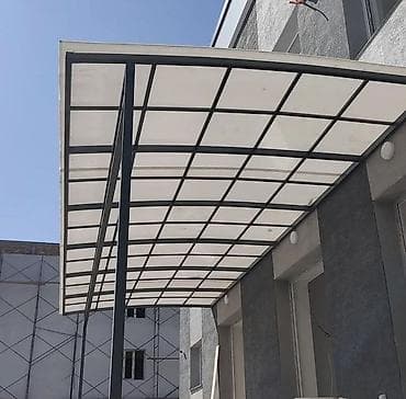 Все для дома и сада: Навес, Односкатный, Металл, Поликарбонат, Установка — 5