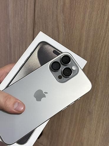 iphone plus: IPhone 15 Pro Max, Б/у, 512 ГБ, Natural Titanium, Коробка, 98 % — 2