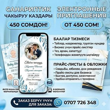визитная карточка: Электронные приглашения и полиграфия в цифровом формате - Разработка — 2