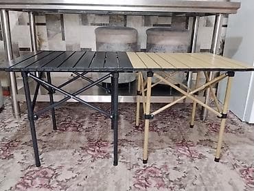 stol: Складной походный стол, Новый, Другой материал, цвет - Черный — 10