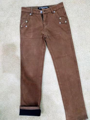 Джинсы: Джинсы качест. подростковые с начёсом р.35.длина 95см Брюки мужские — 6