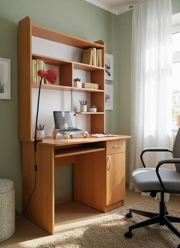 Продаю комплект мебели (б/у). Школьный стол с ящиками (высота 185см