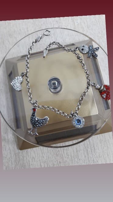 украшение шампанского для свадьбы: Браслет, Проба 925, Женские, Б/у — 2