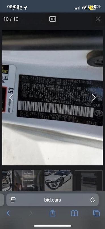 Унаа: Toyota Camry: 2019 г., 3.5 л, Автомат, Бензин, Седан — 10