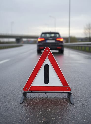 Аварийный знак, немецкий, в отличном состоянии,Качество хороше, ветром