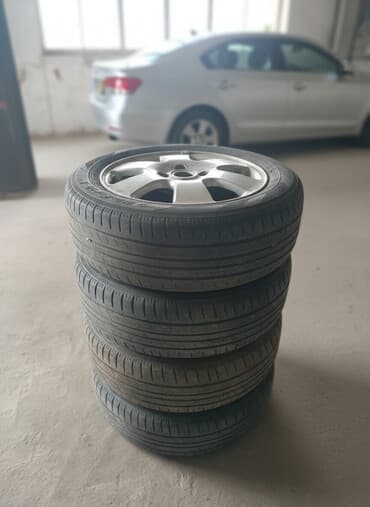 обмен авто с моей доплатой: Колеса в сборе 195 / 60 / R 16, Лето, Б/у, Комплект, Легковые, Литые, отверстий - 4 — 1