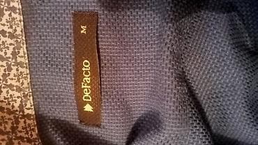 джинс: Мужская рубашка, M, Defacto, Б/у, цвет - Синий — 2