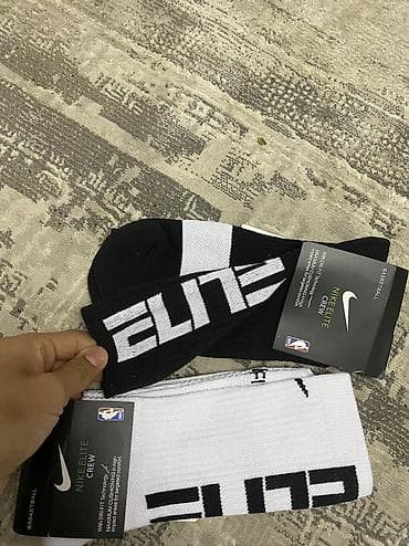 ноский: Носки Nike elite Белые и черные Тонкие для баскетбольных носков 1 — 2