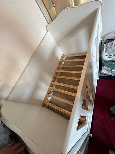 Үй жана бакча: Детская кроватка с рисунком Винни-Пуха - Материал: МДФ/дерево, каркас — 8