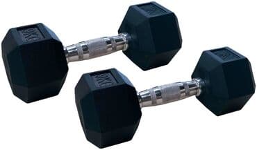 настольные теннисные ракетки: Гантели прорезиненные . Цена за кг ! Весы: 2.5 кг * 2.5 кг - 1250 — 2