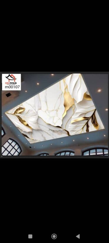 шпатель для натяжных потолков: Керме шыптар Жылтырак, 3D потолоктор, Жылтырабаган Акысыз консультация, Акысыз ченөө, Кепилдиги — 3