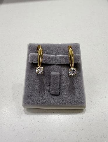 Классические сережки из желтого золота ✨ Проба: 585 (желтое золото)