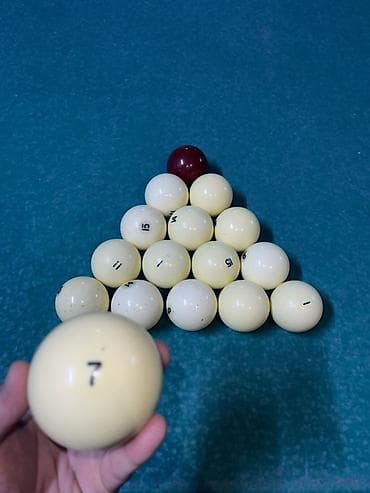 шар бильярд: Штука 1200 сом! звоните 24/7 - Полный комплект: 15 пронумерованных — 2