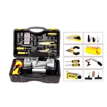 электронный насос для машины цена: Компрессор автомобильный+набор двухпоршневой + инструменты+бесплатная — 1