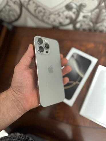 корпусы на пк: IPhone 16 Pro Max, Колдонулган, 256 ГБ, Natural Titanium, Куту, 100 % — 4