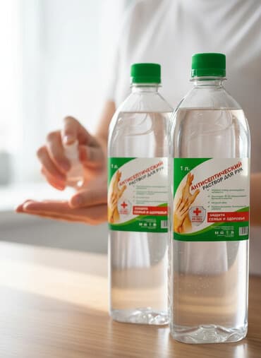 Антисептический раствор для рук, оптом есть 5л., 1л. и 100мл — 1