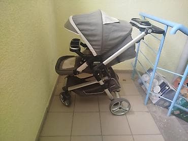 chicco echo: Детская прогулочная коляска-трансформер 2-в-1 (серо-бежевый цвет) — 5