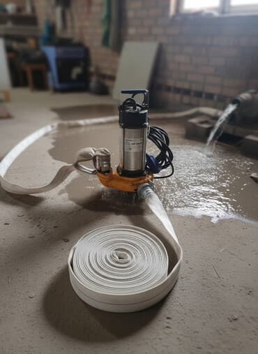 Погружной дренажный насос БЕЛМОС ДМП 1500/22 + напорный рукав с