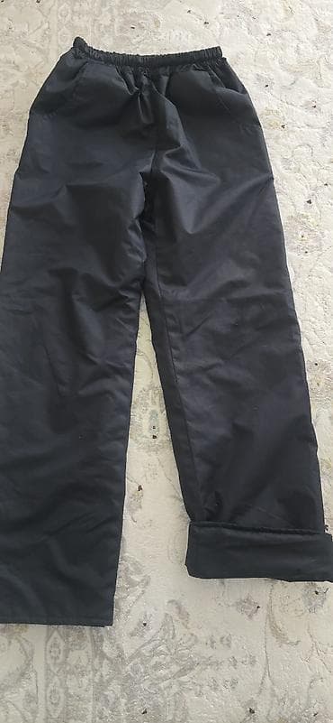 шорты муай тай: Утеплённые чёрные брюки для мальчика. Рост 146-152. - Прямой — 5