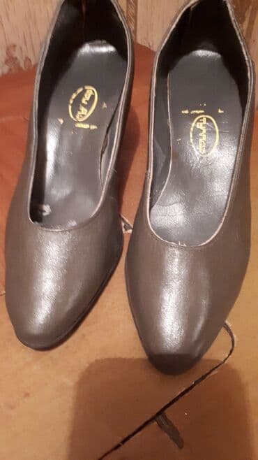 туфли беж цвет: Туфли,размер36-37,цвет хаки,как новые,кожа — 1