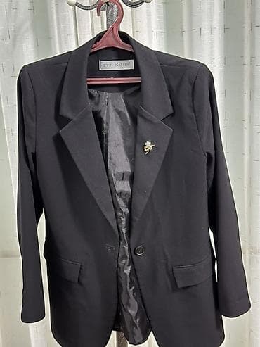 Классический женский пиджак KASHME - Цвет: черный - Прямой силуэт