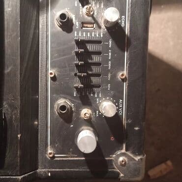 студийное оборудование: Акустическая система с черным корпусом и металлической сеткой — 9