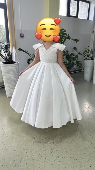 самокат детский бишкек цена: Детское платье, цвет - Белый, Б/у — 1