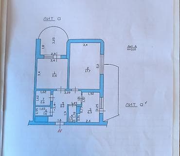 flat kant: 2 комнаты, 50 м², Моссовет Индивидуалка, 15 этаж, Старый ремонт — 2
