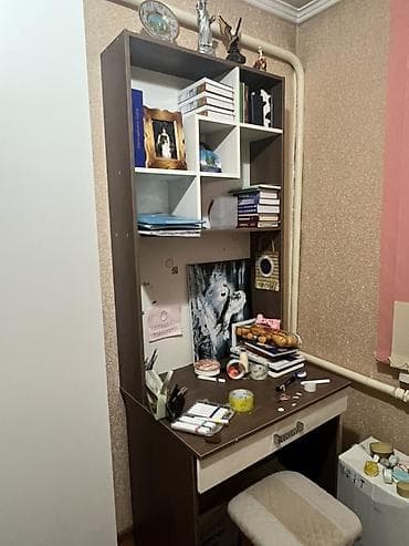 деревянная кухня детская: Спальный гарнитур, Односпальная кровать, ДСП, цвет - Коричневый — 2