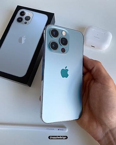 IPhone 13 Pro, 128 ГБ, Sierra Blue, Коробка, 80 %