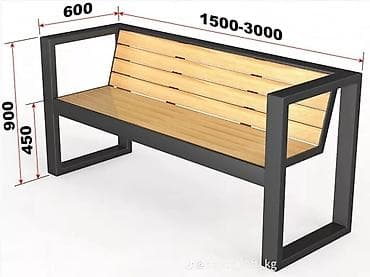 Полки, стеллажи: Скамейка Со спинкой, Без крыши — 6
