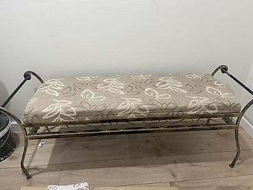 эпоксидные часы: Банкетка, Без полок, цвет - Золотой — 1