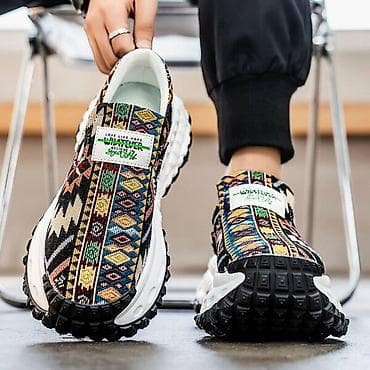 этно стиль: Этнические слипоны-кроссовки с массивной подошвой - Верх: текстиль с — 5