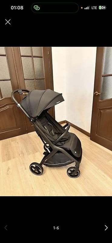 Детский мир: Прогулочная коляска NEW LUX (черная) - Легкая и компактная модель с — 1