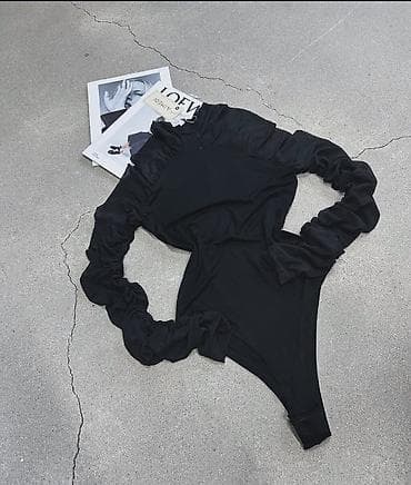 черный клатч: Лонгслив, цвет - Черный, S — 1