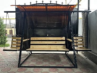 ратанговые стулья: Садовые качели Металл, Со спинкой, С крышей — 1