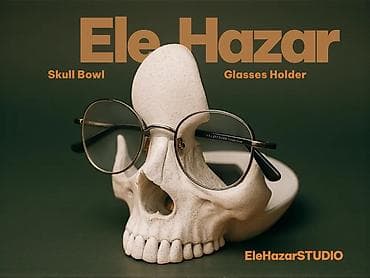 оправа очки: Подставка-органайзер Ele Hazar «Skull Bowl + Glasses Holder» - — 1