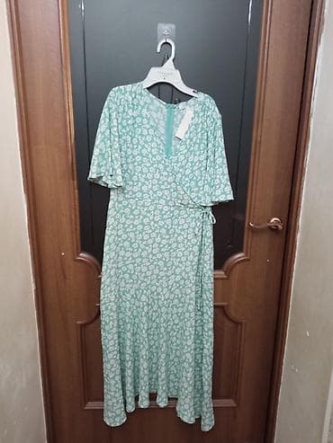 Повседневное платье, Лето, Длинная модель, На запах, M — 8